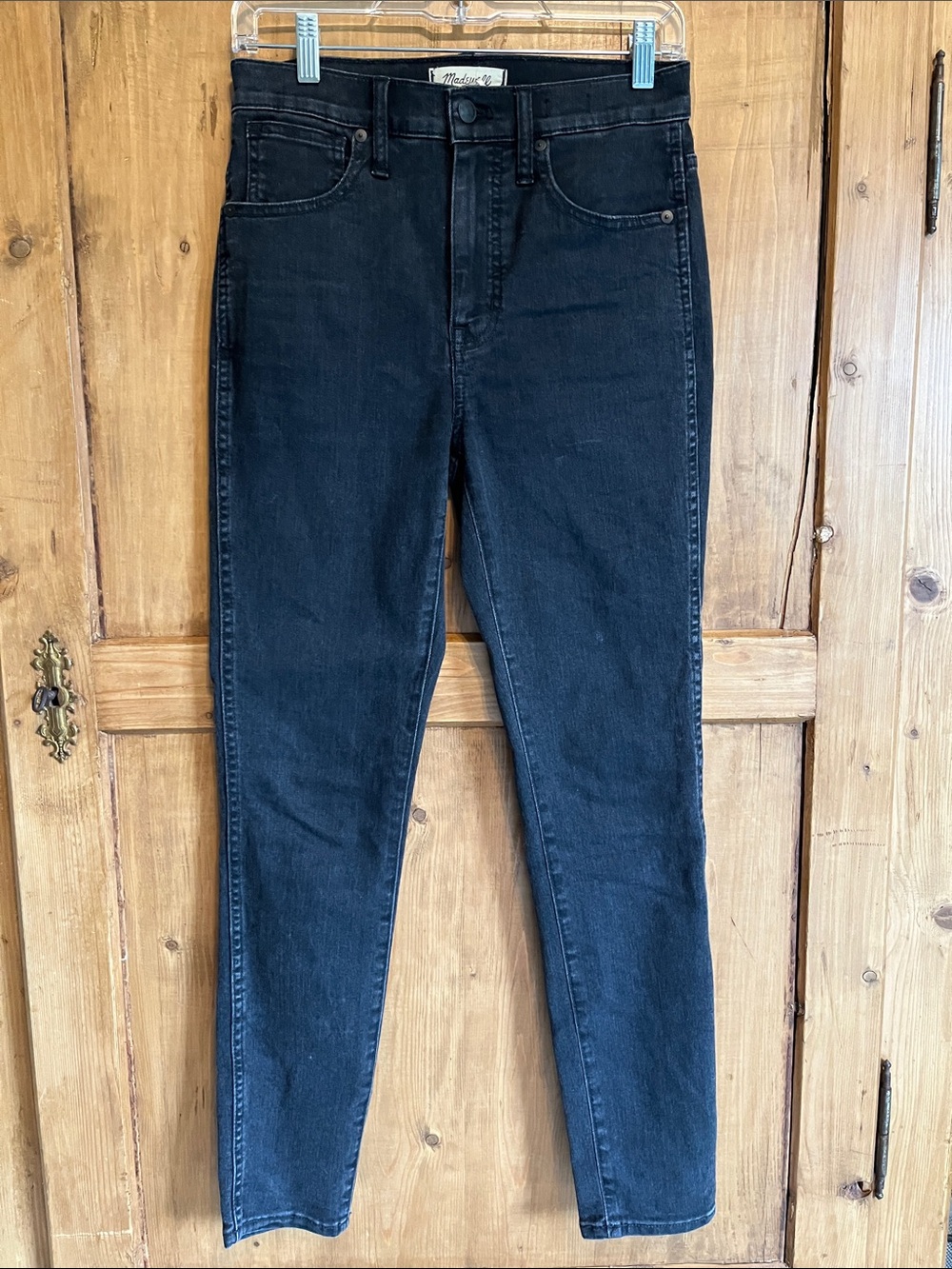 Madewell 10” Black Wash High-Rise Skinny Jeans 27